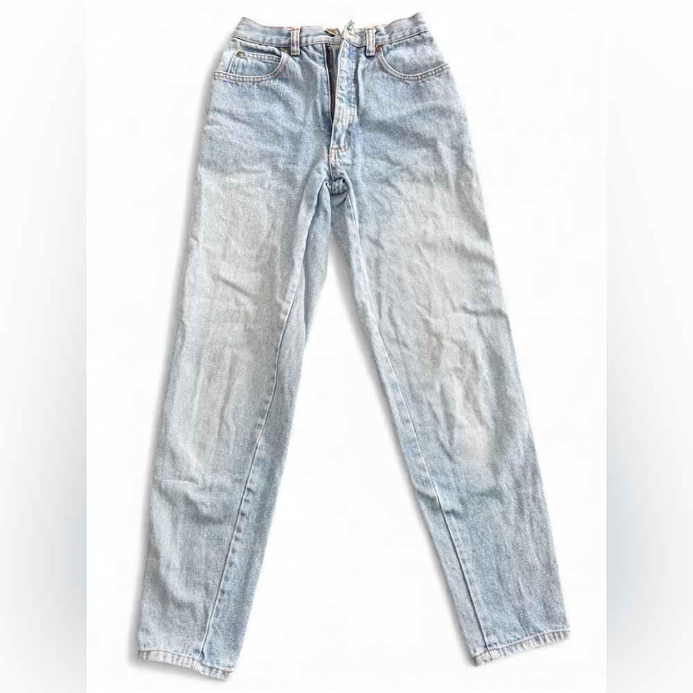 Women’s Juniors Denim Jeans 90s Straight Leg Light Wash Blue size 00/0 24 waist